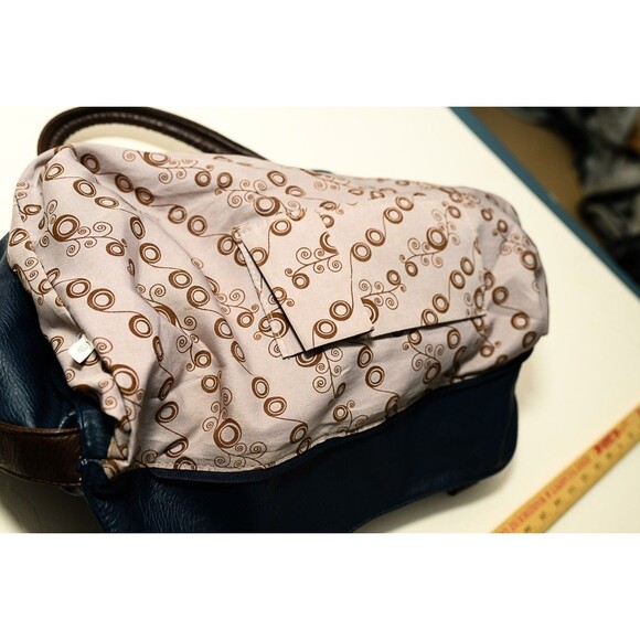 Handbag Blue purse pocket book shoulder - Picture 6 of 14